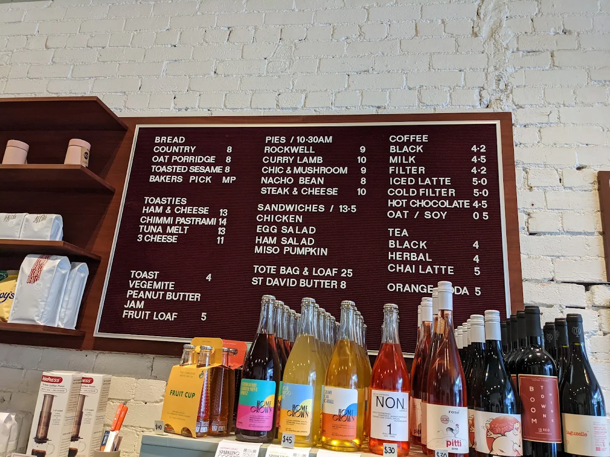 Menu, Falco Bakery - Smith St