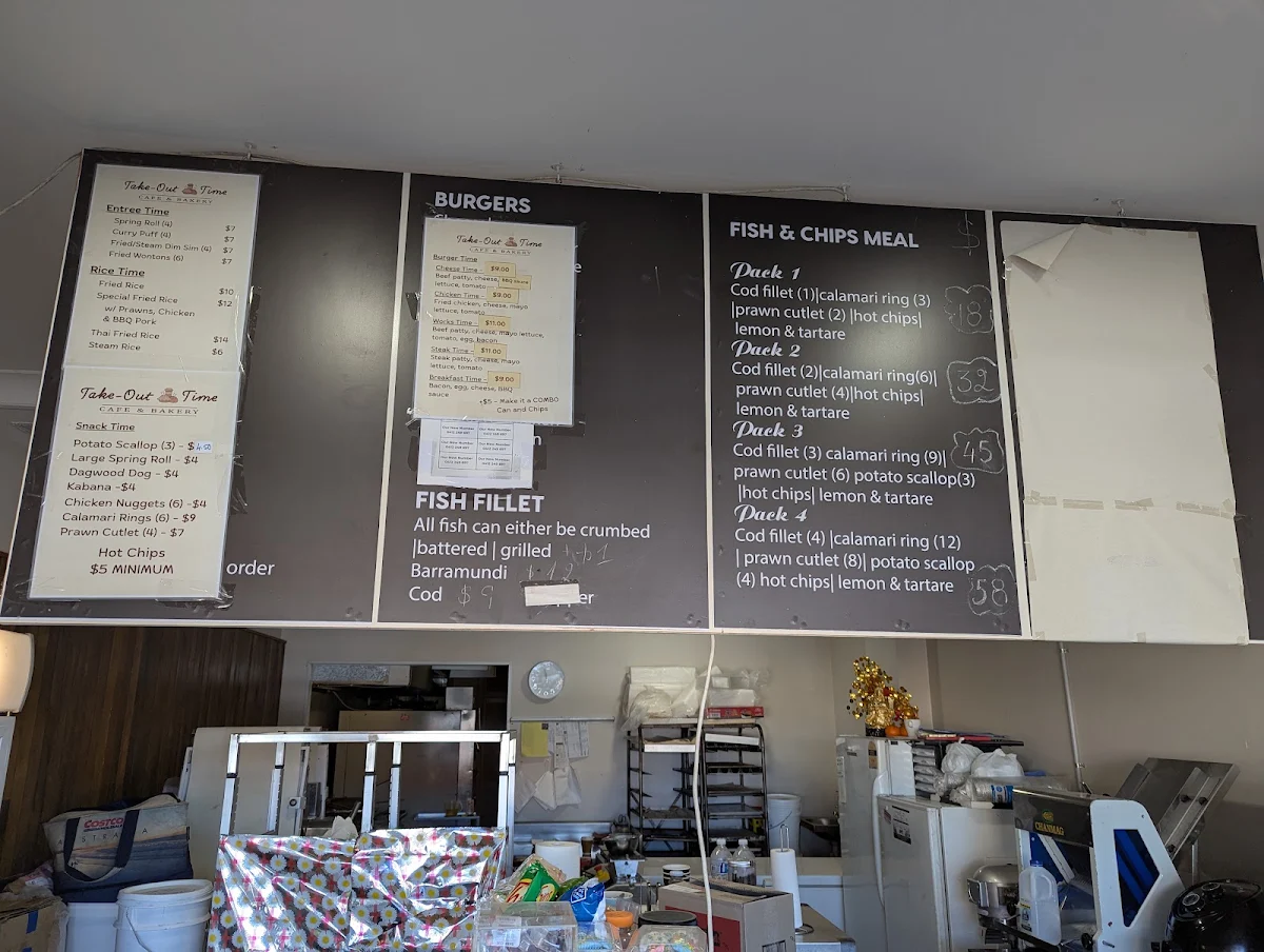 Menu, Take-Out Time Cafe & Bakery Ipswich