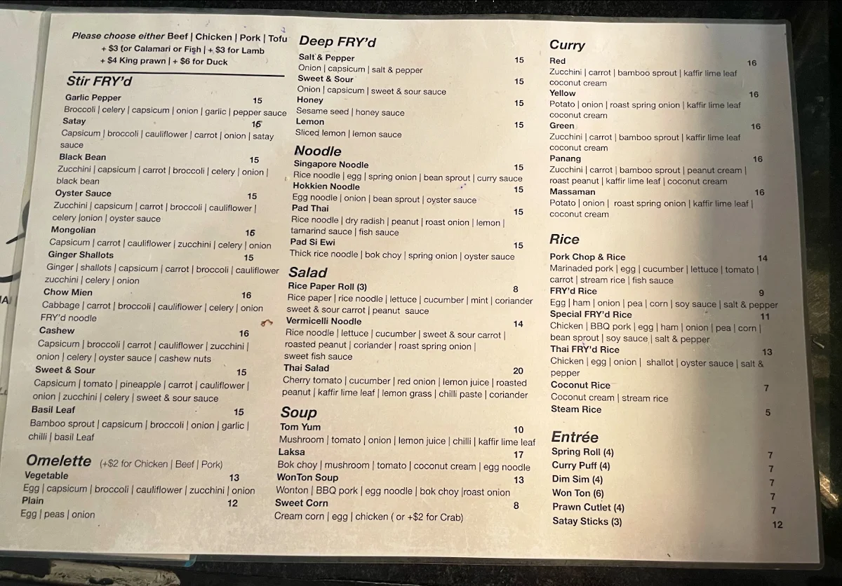 Menu, Take-Out Time Cafe & Bakery Ipswich