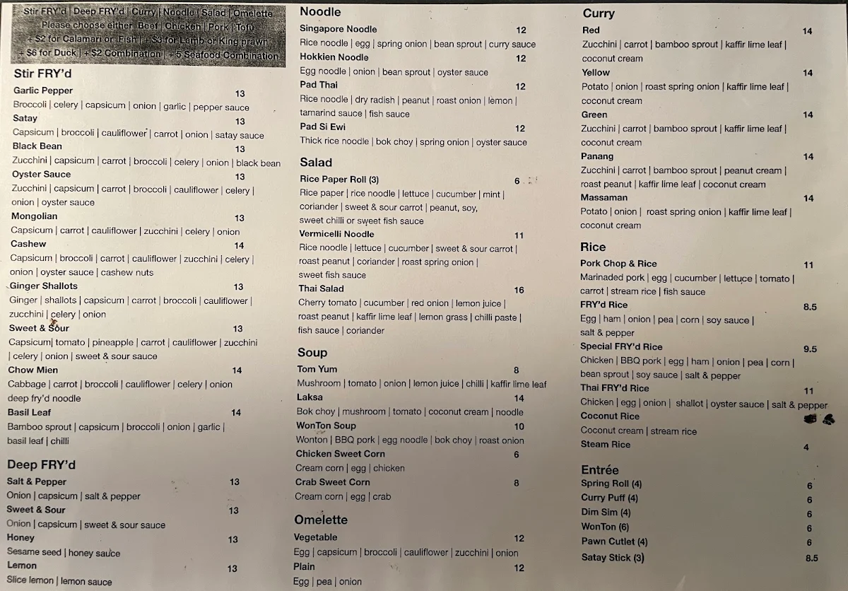 Menu, Take-Out Time Cafe & Bakery Ipswich