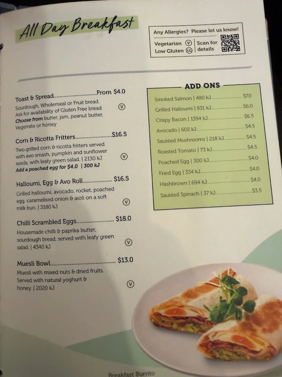 Menu, Jamaica Blue Livingston Marketplace