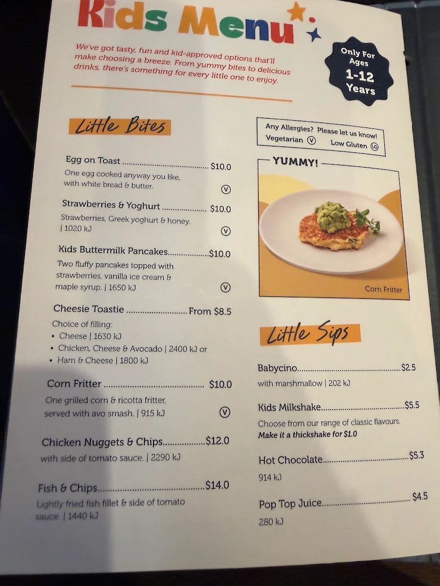 Menu, Jamaica Blue Livingston Marketplace