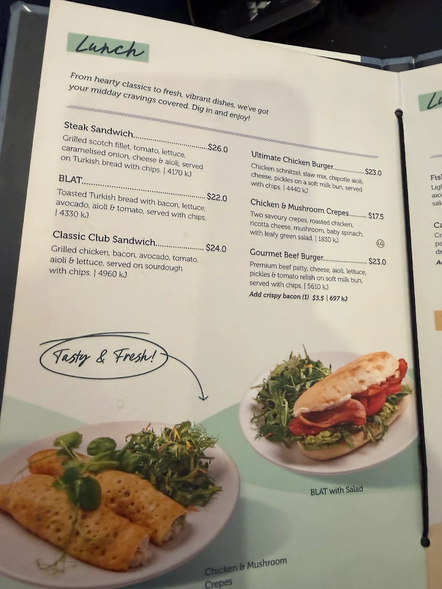 Menu, Jamaica Blue Livingston Marketplace
