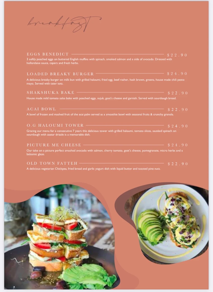 Menu, Sir Braxton Chocolate Bar