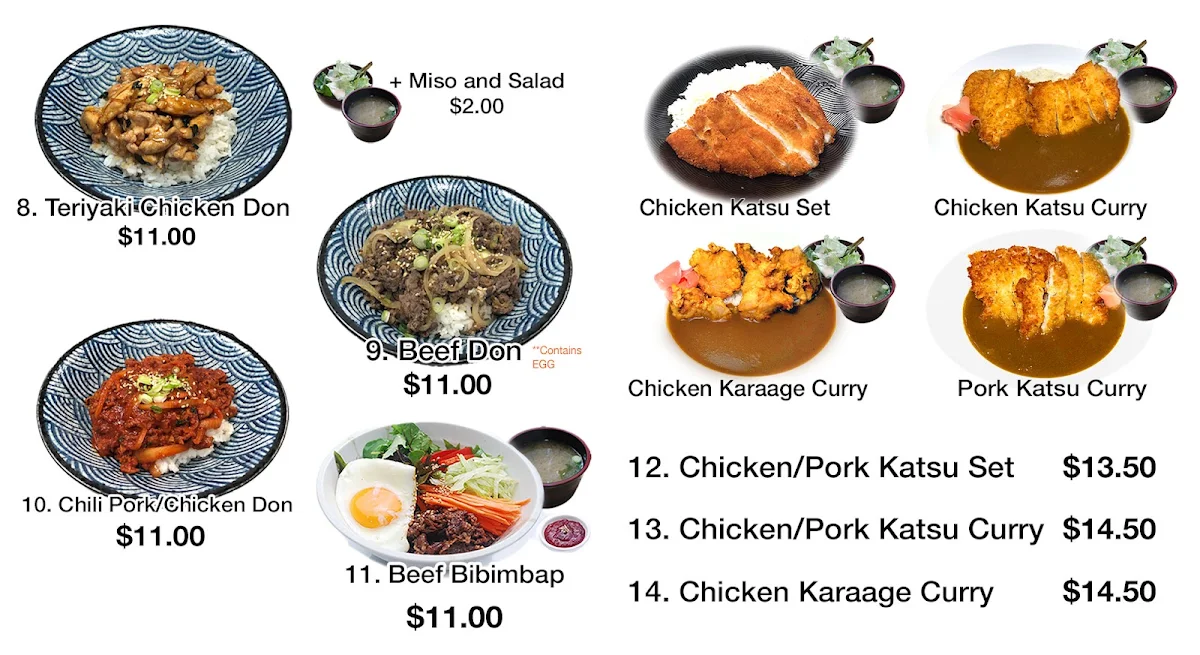 Menu, Midori Sushi and Rolls Meadowbank