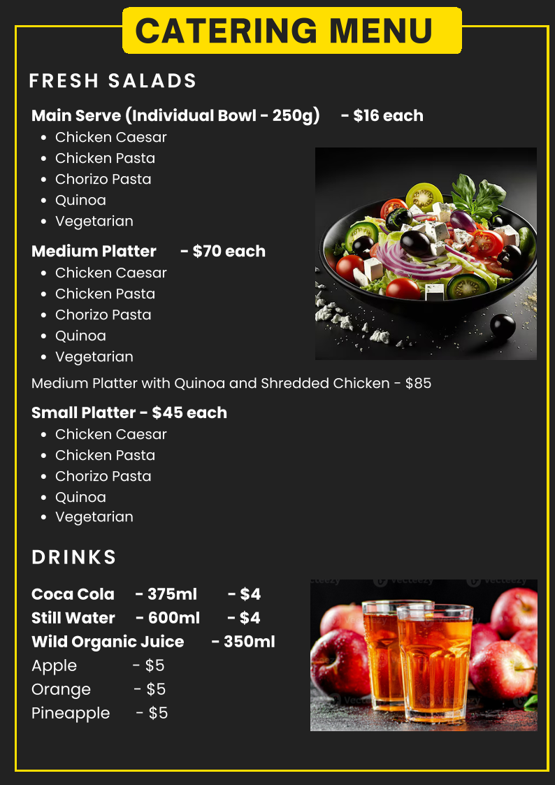 Menu, Jitterz on Hay