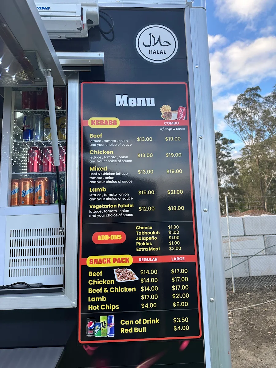 Menu, Champs Kebab