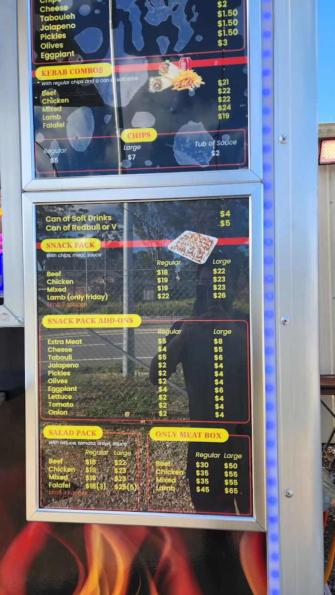 Menu, Champs Kebab