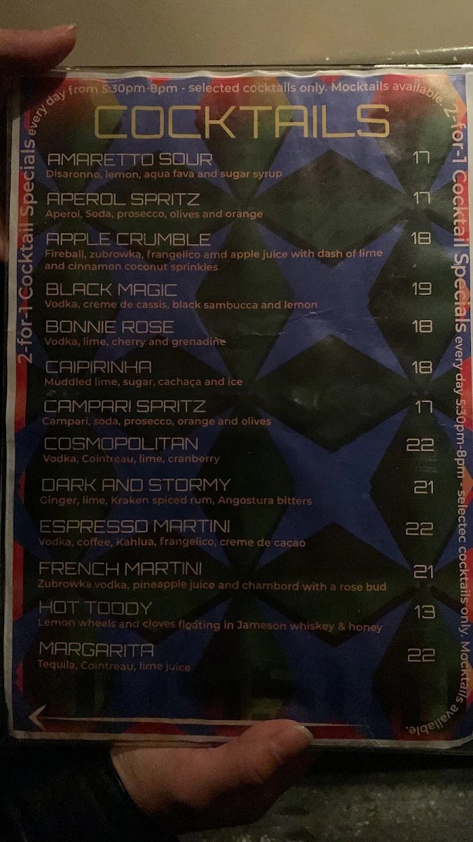 Menu, Bar Oussou