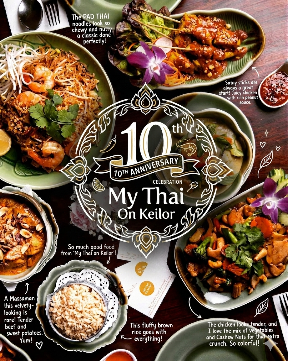 Menu, My Thai on Keilor