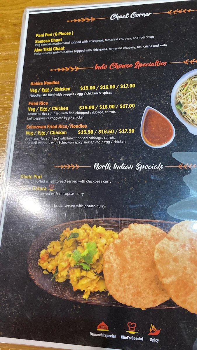 Menu, Bawarchi Biryanis