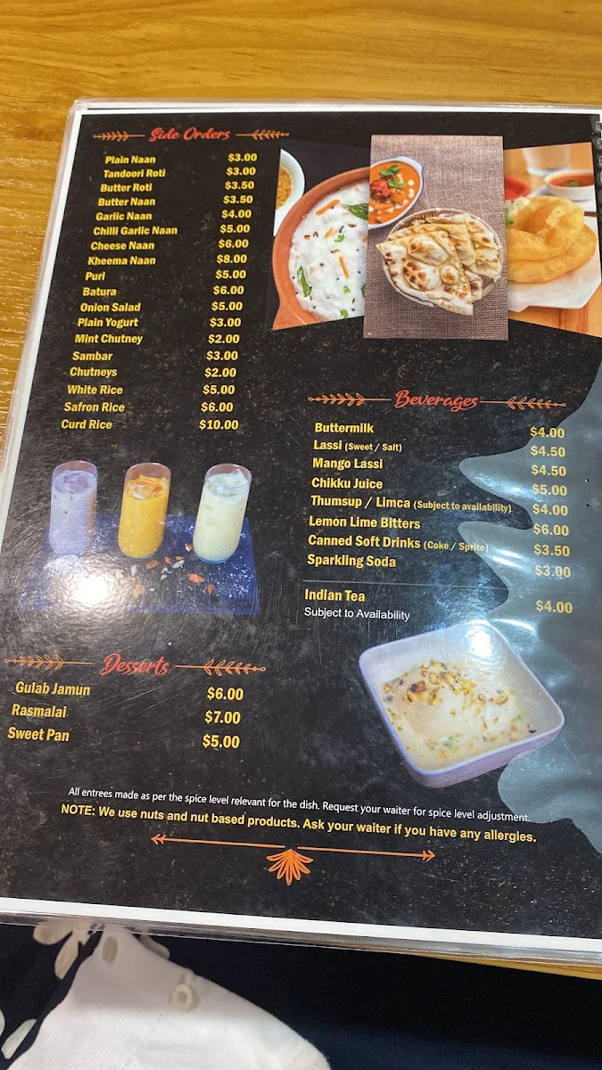 Menu, Bawarchi Biryanis