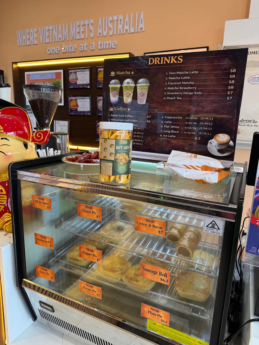 Menu, Andrew’s Banh Mi & Pie – Niddrie
