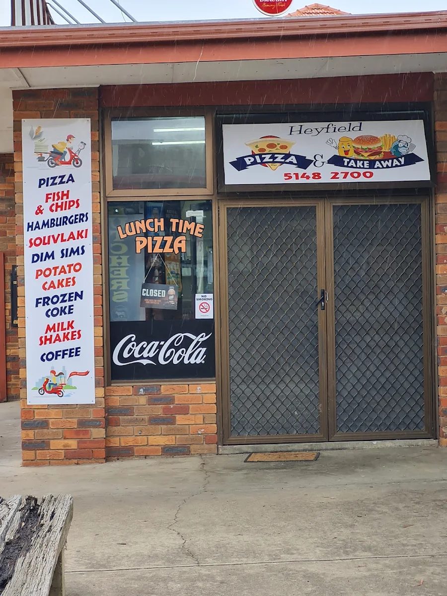 Menu, Heyfield Pizza and take away