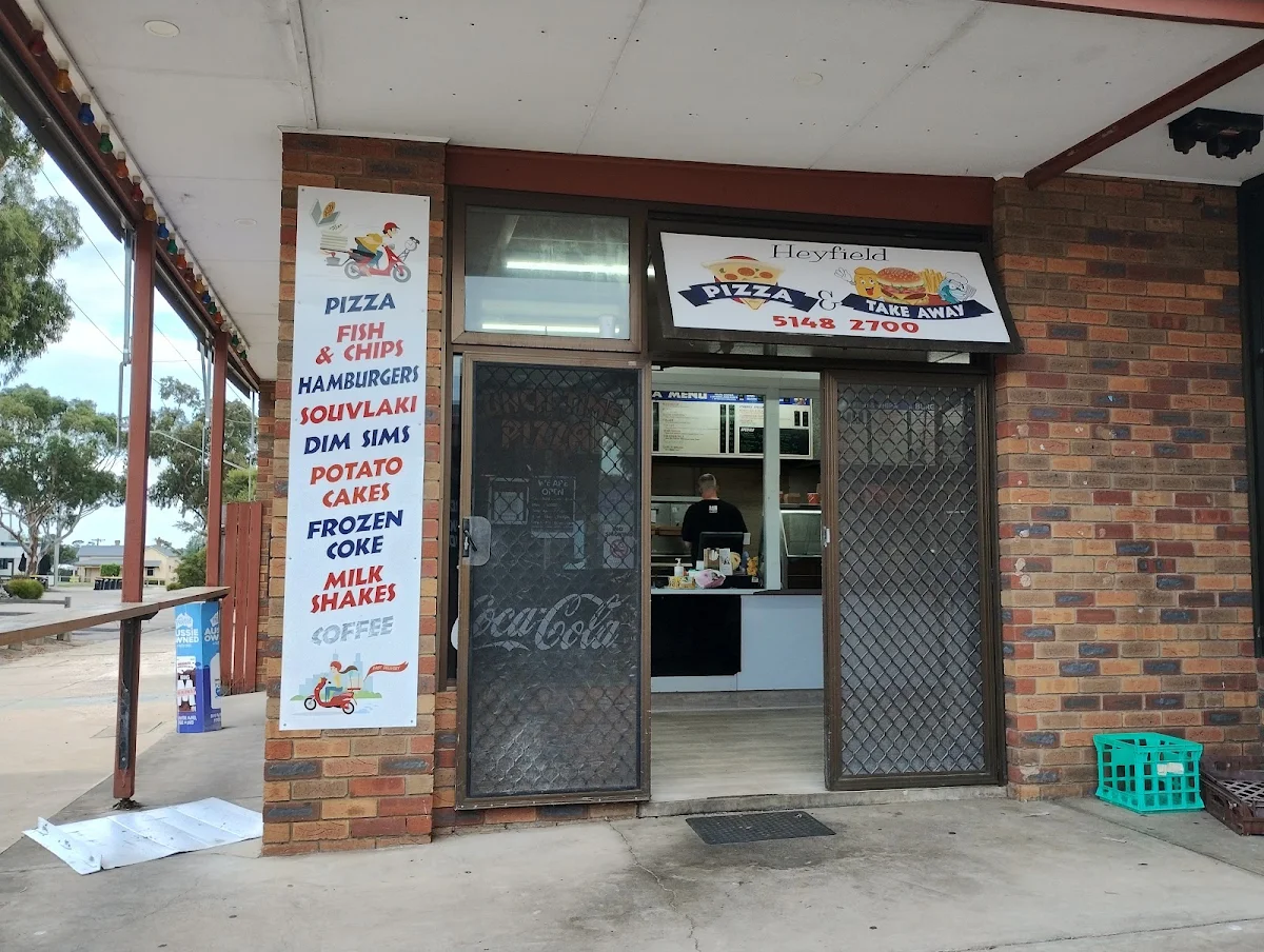 Menu, Heyfield Pizza and take away