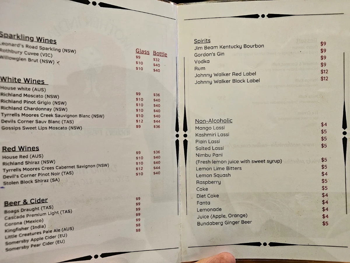 Menu, Lajeez Indian Restaurant