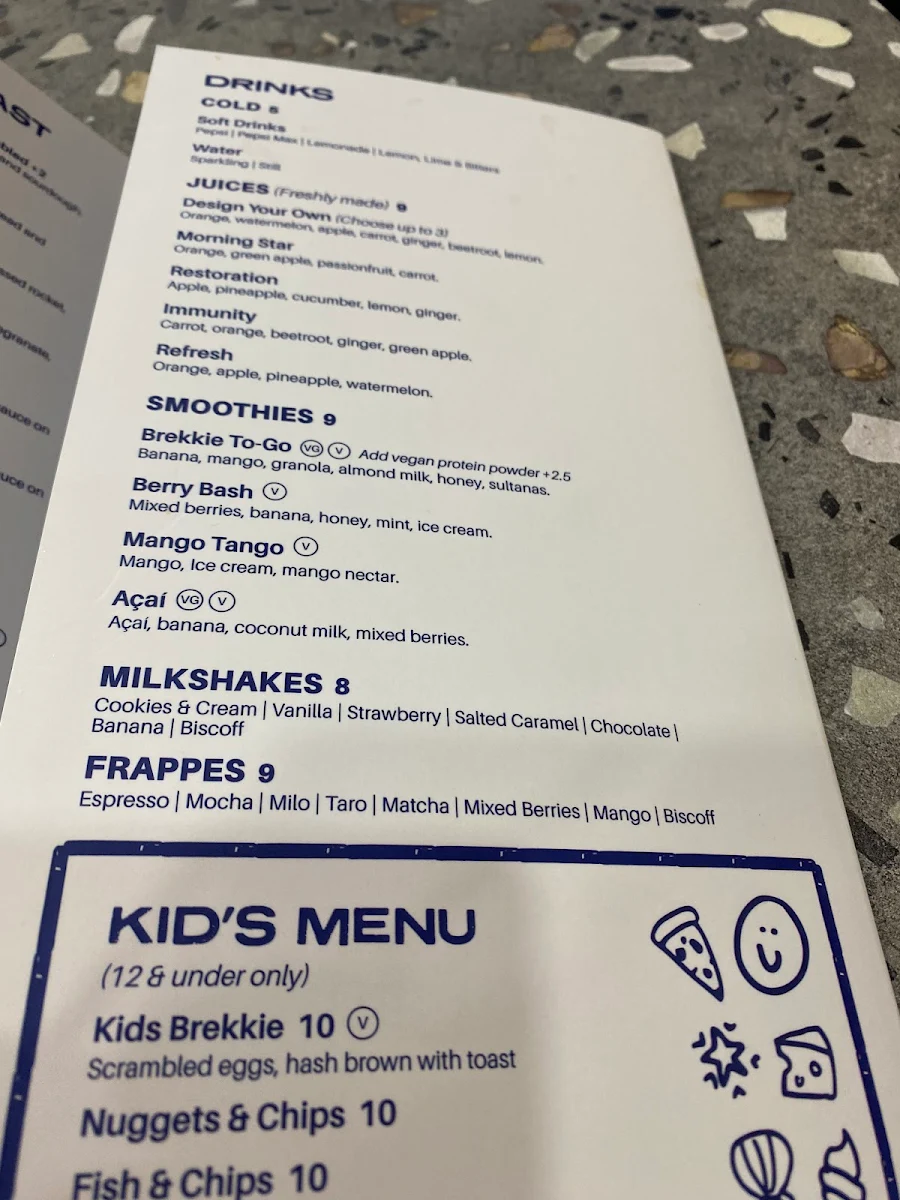 Menu, Durk's Cafe + Eatery Erskine Park