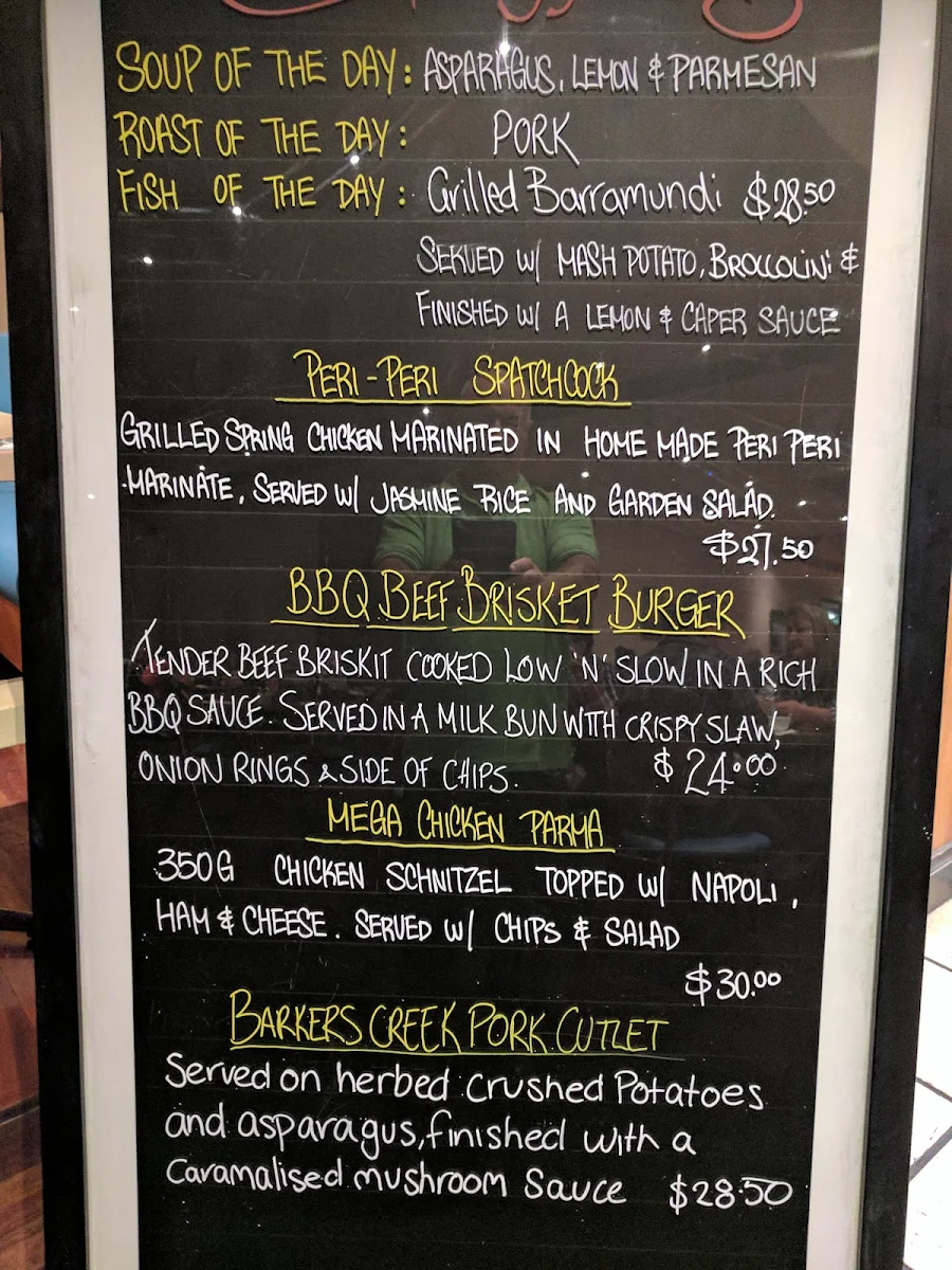 Menu, York On Lilydale