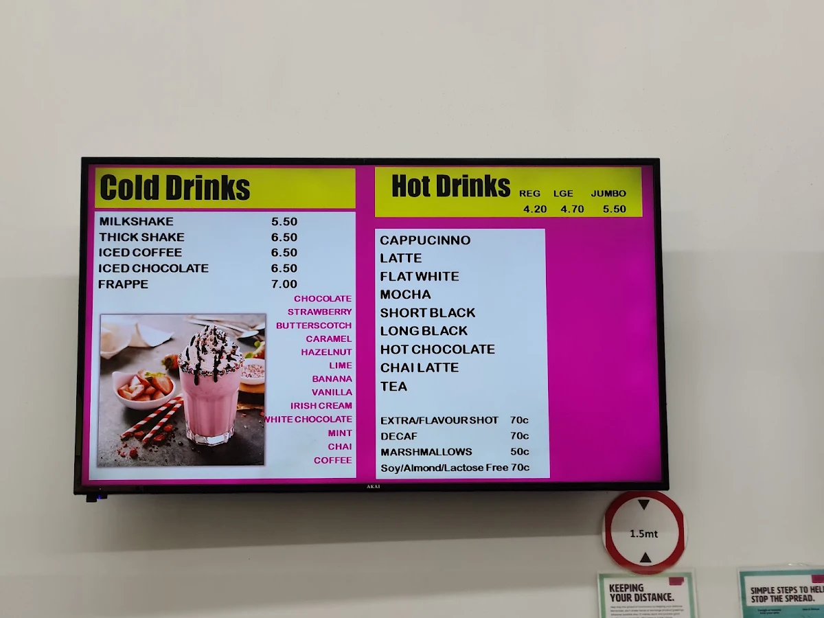 Menu, Beachmere Bakery at Lower King St