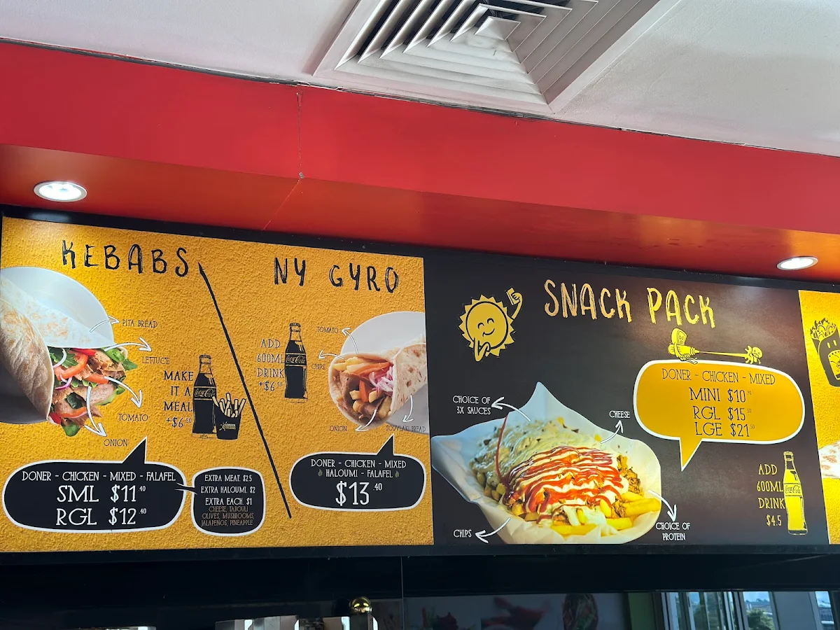 Menu, Sunshine Kebabs