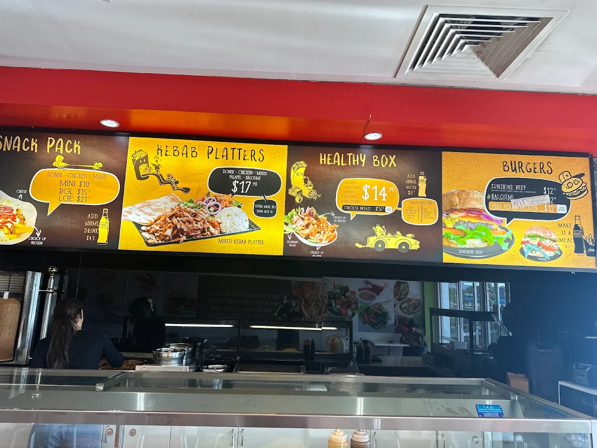 Menu, Sunshine Kebabs