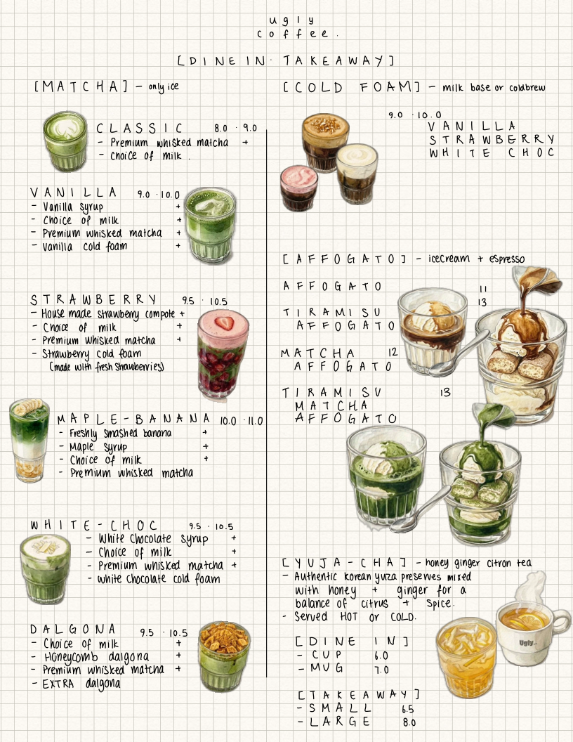 Menu, Ugly Coffee