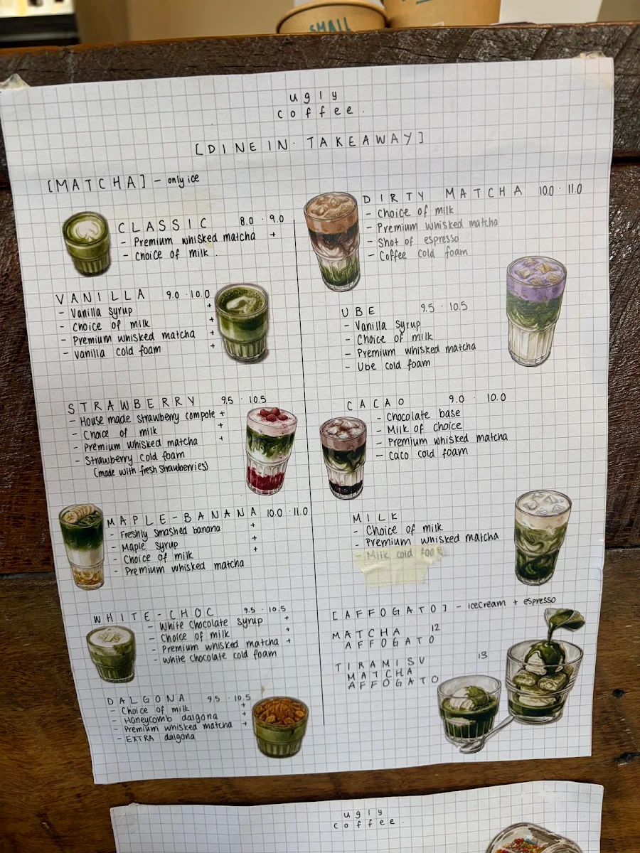 Menu, Ugly Coffee