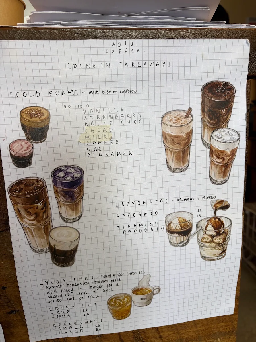 Menu, Ugly Coffee