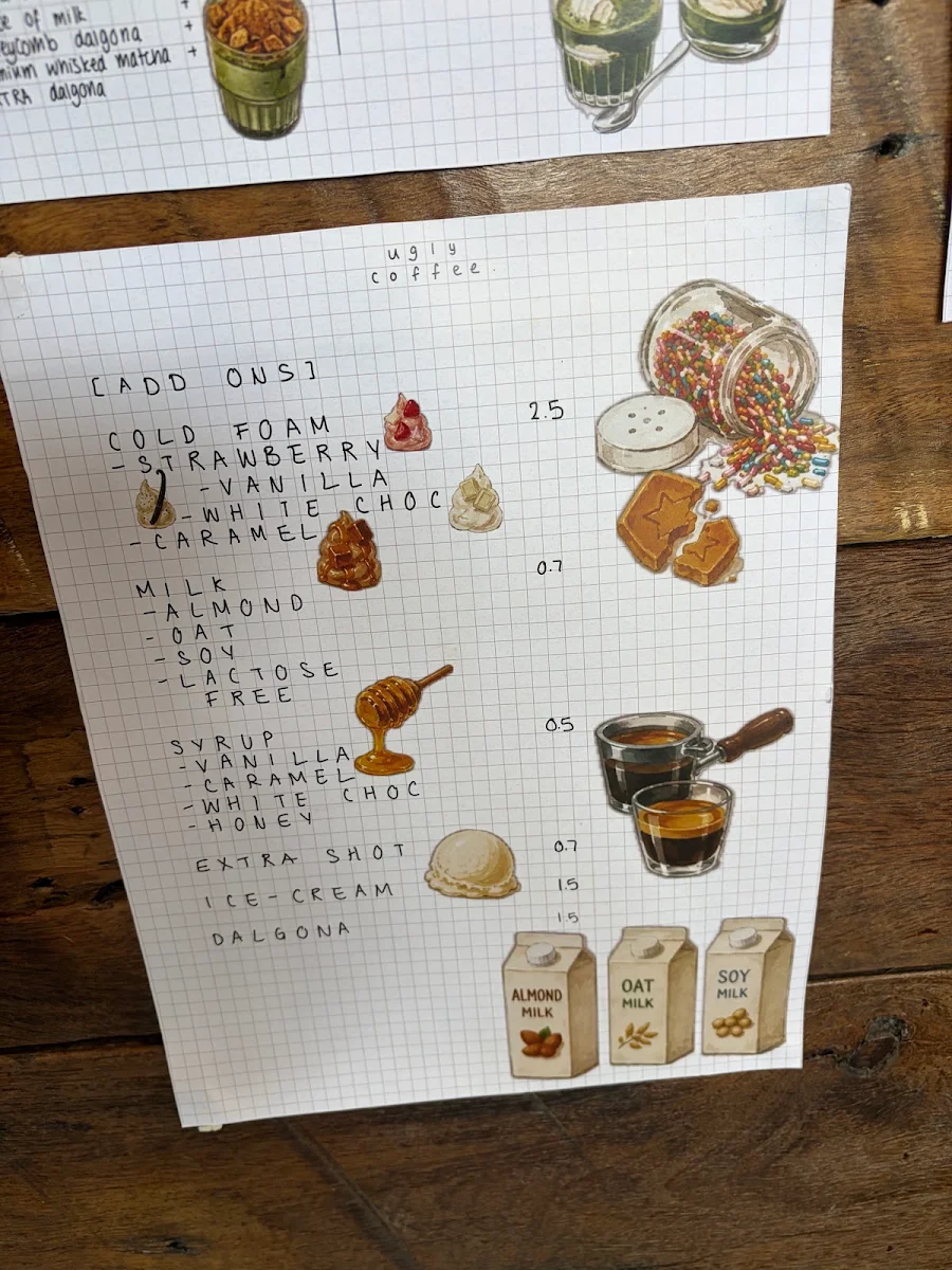 Menu, Ugly Coffee