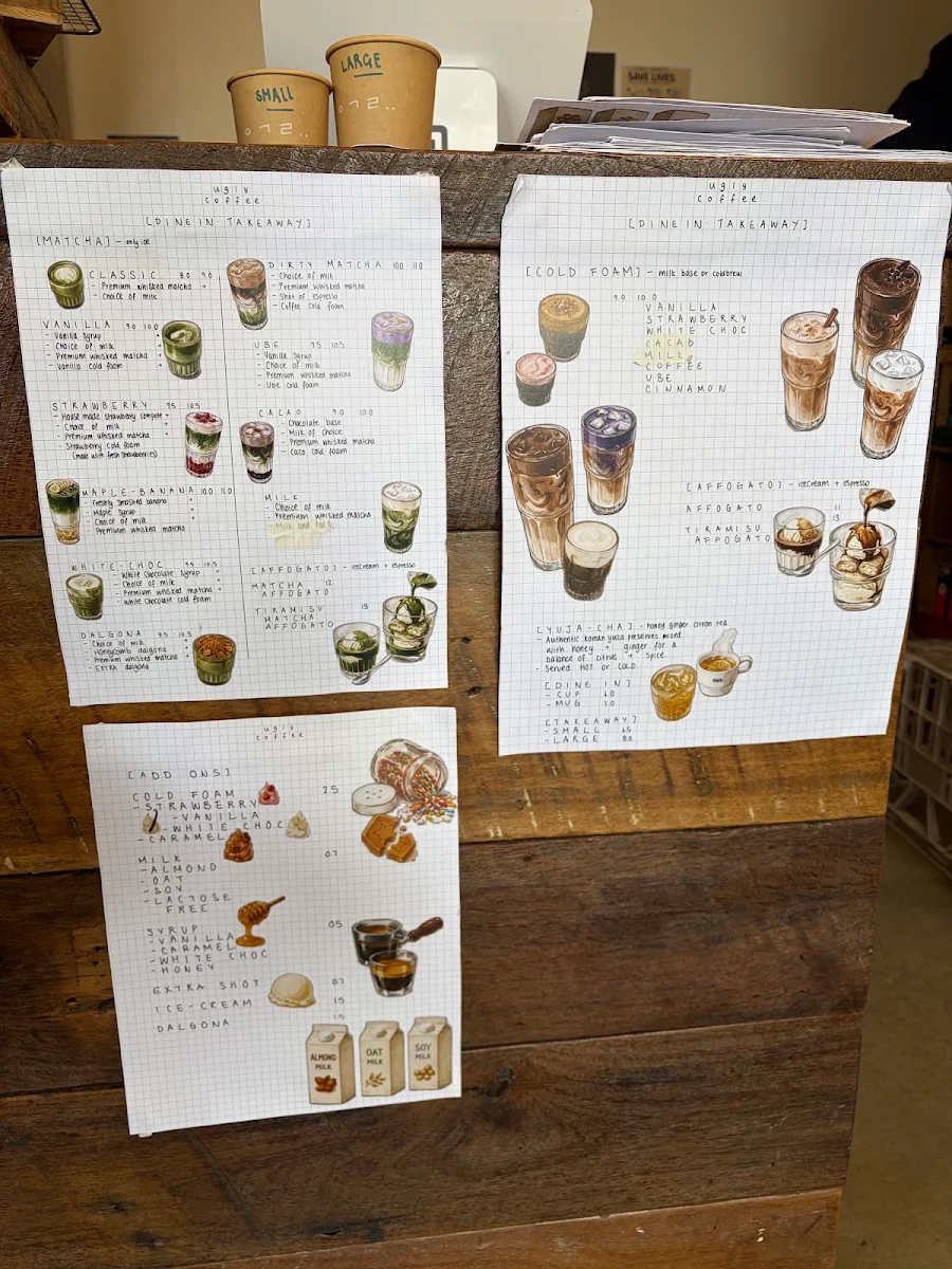 Menu, Ugly Coffee