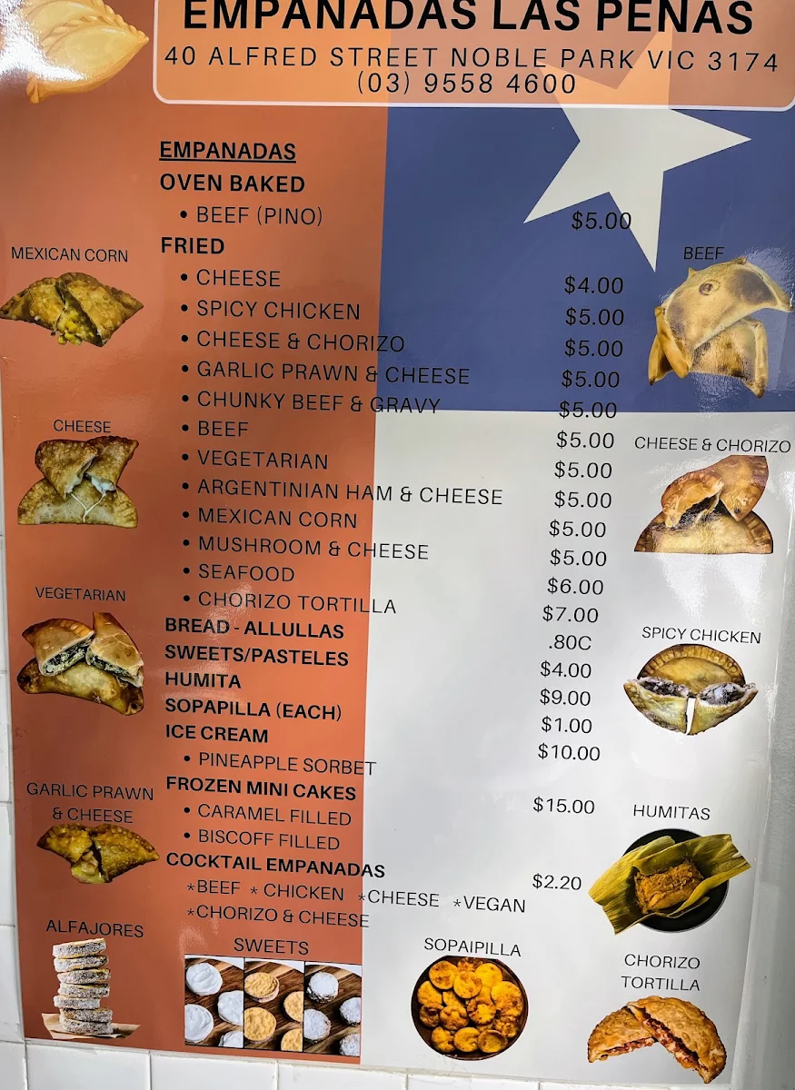 Menu, Empanadas Las Penas