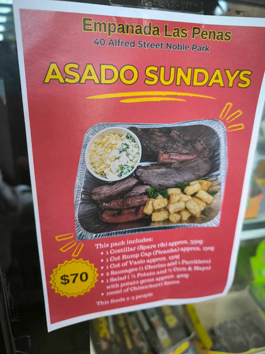Menu, Empanadas Las Penas