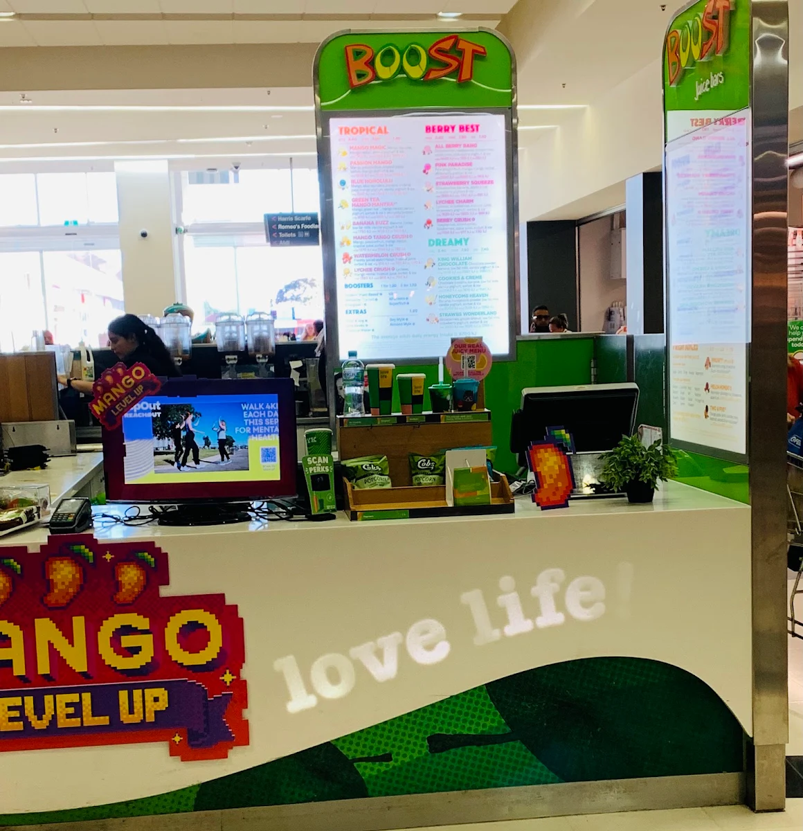 Menu, Boost Juice Arndale