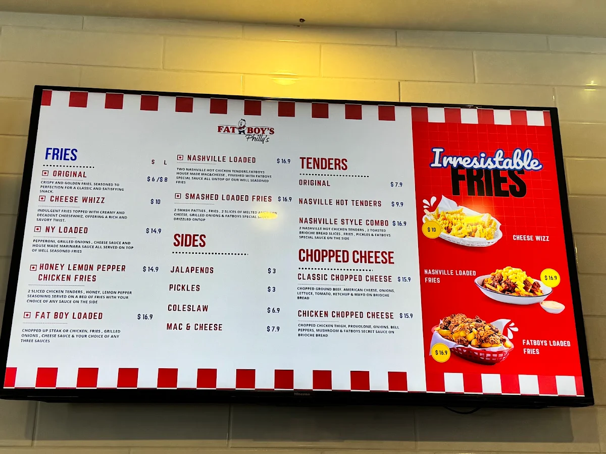 Menu, Fatboys Phillys