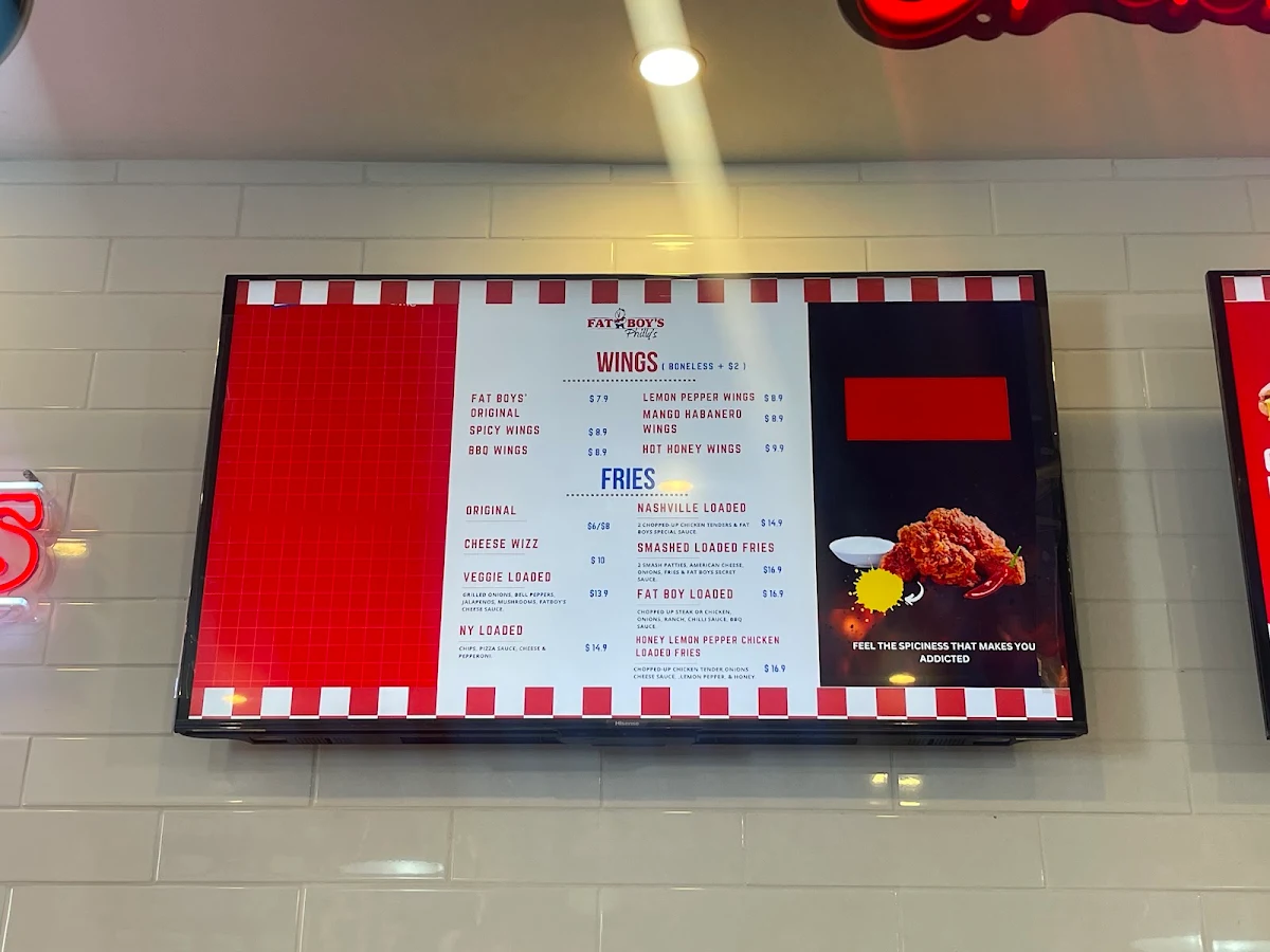 Menu, Fatboys Phillys