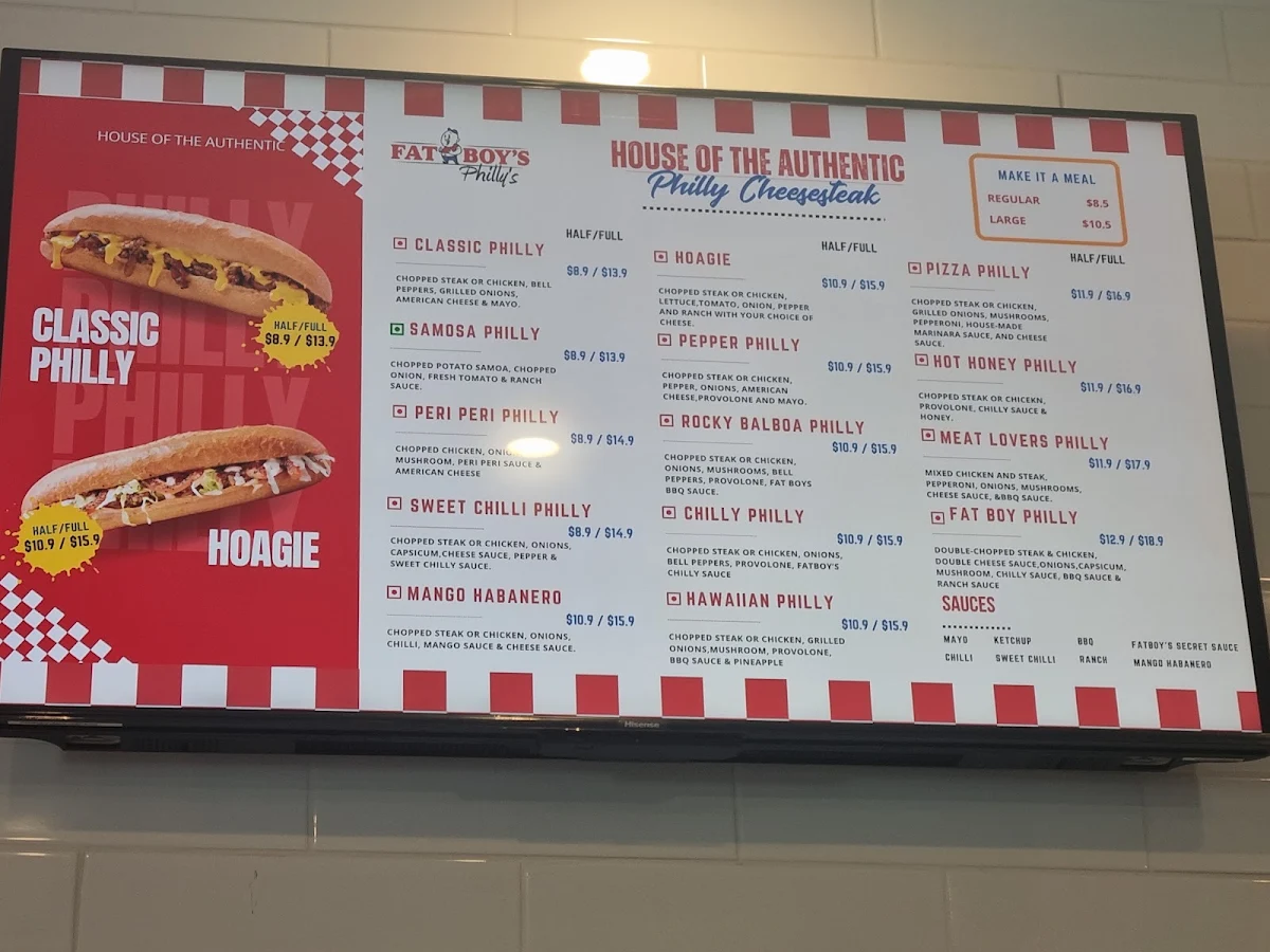 Menu, Fatboys Phillys