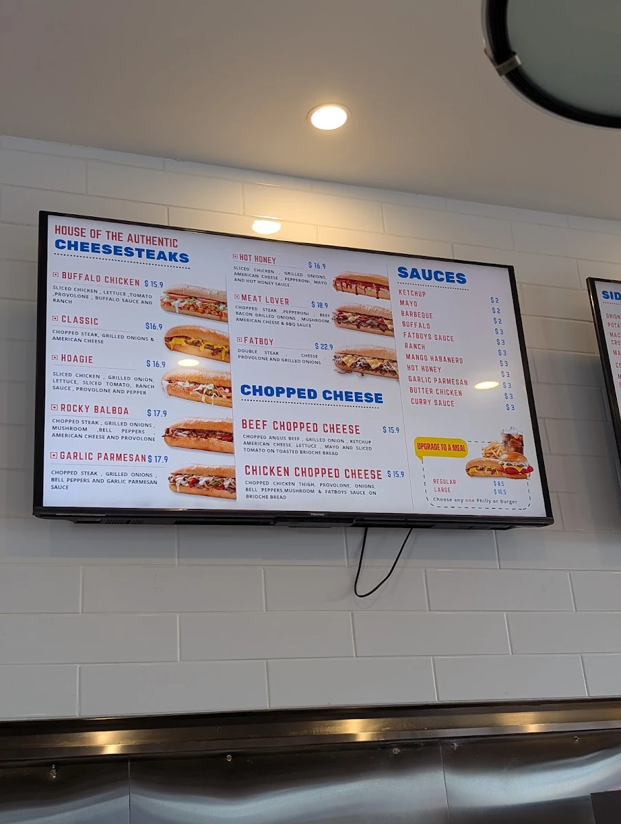 Menu, Fatboys Phillys