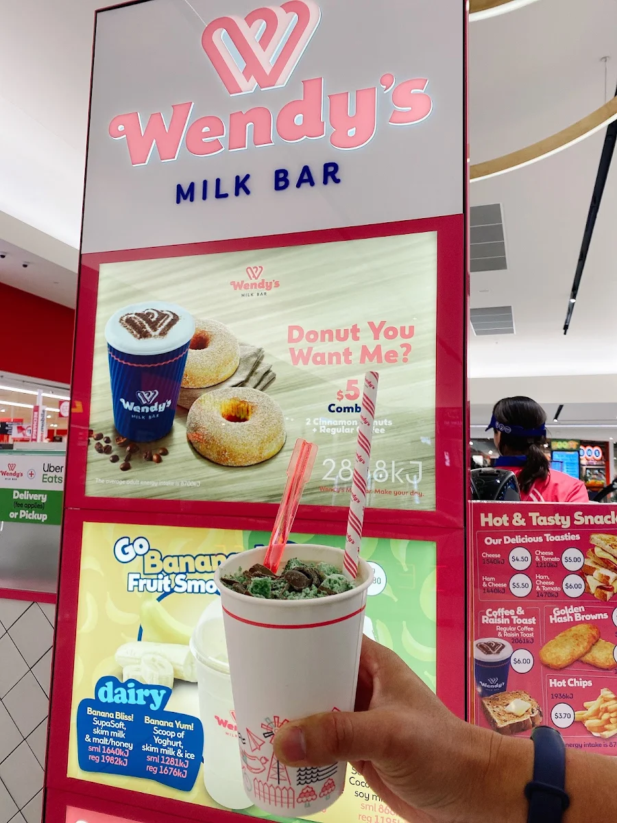 Menu, Wendy's Milk Bar