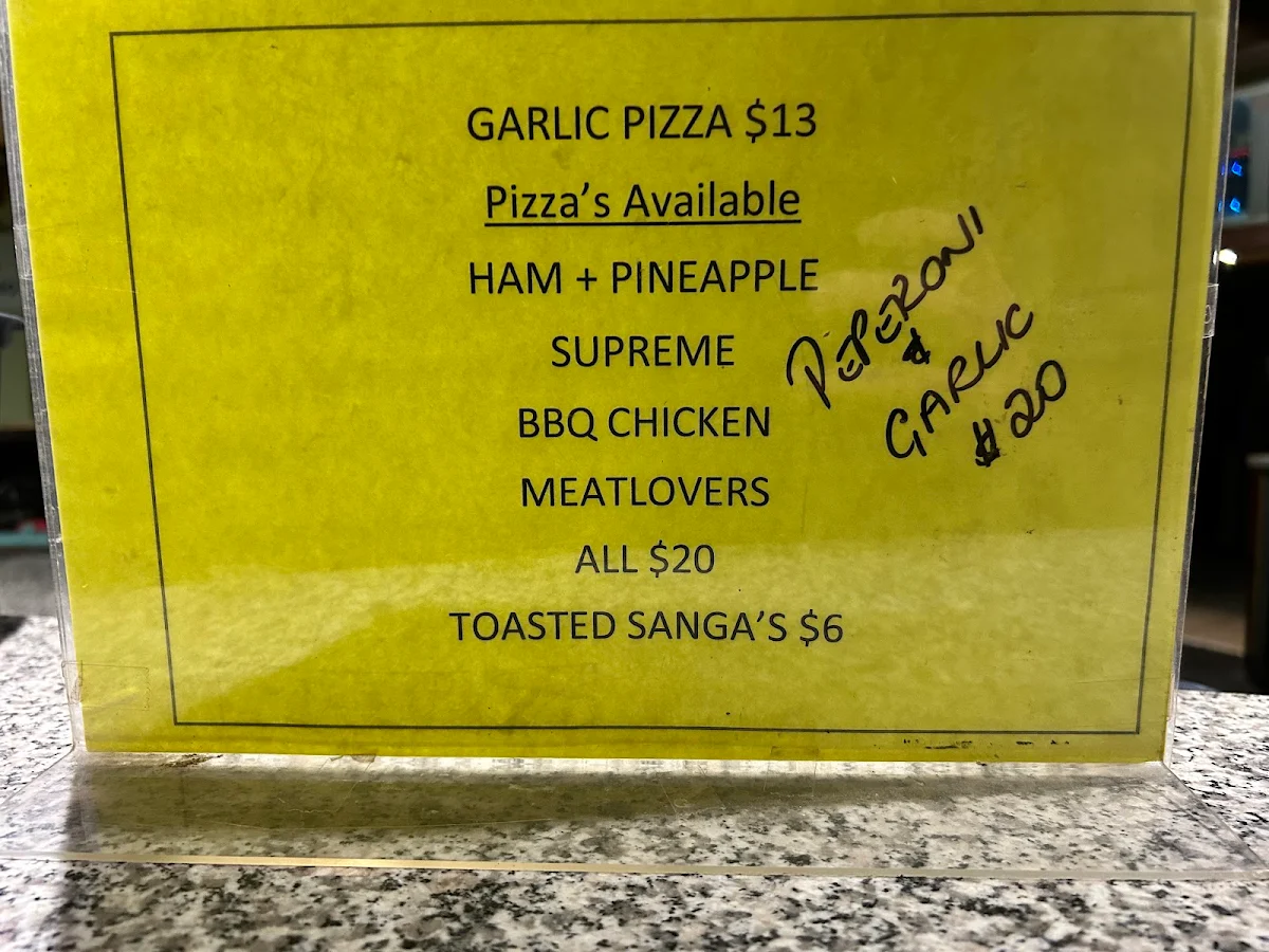 Menu, Nobbies Bar & Grill