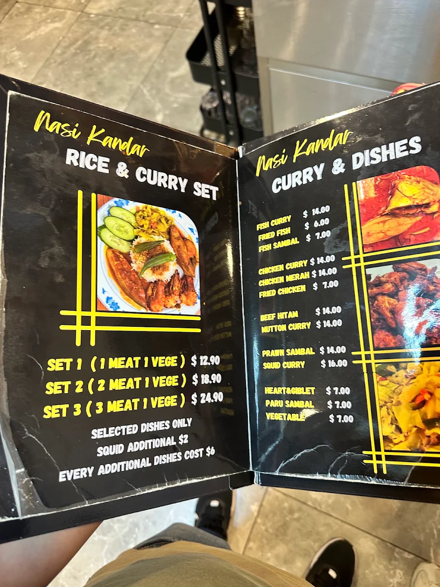 Menu, Nasi Kandar Penang Springvale
