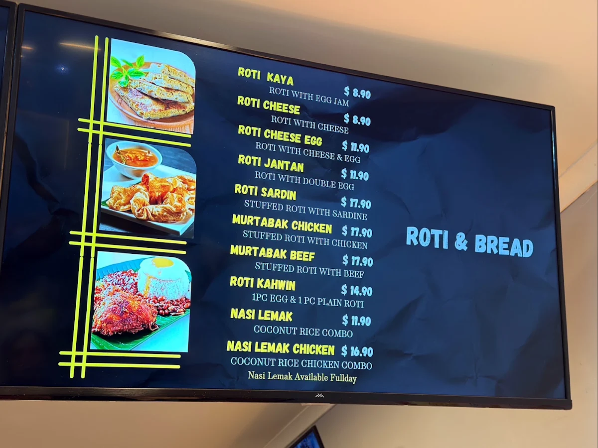 Menu, Nasi Kandar Penang Springvale