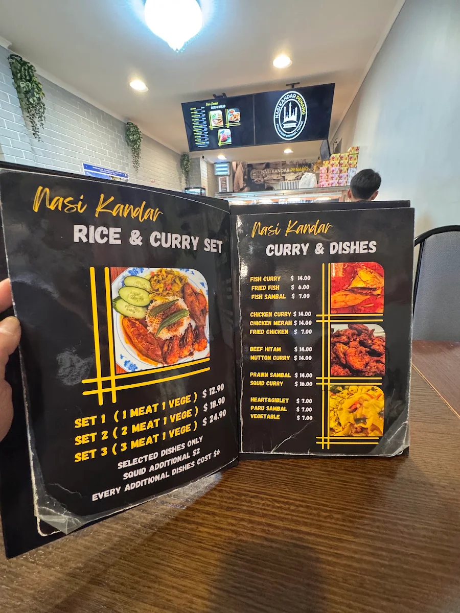 Menu, Nasi Kandar Penang Springvale