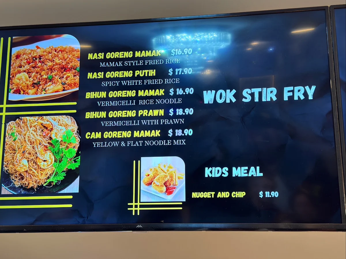 Menu, Nasi Kandar Penang Springvale