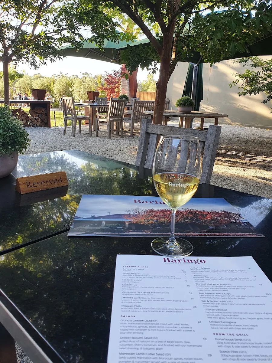 Menu, Baringo Food and Wine Co.