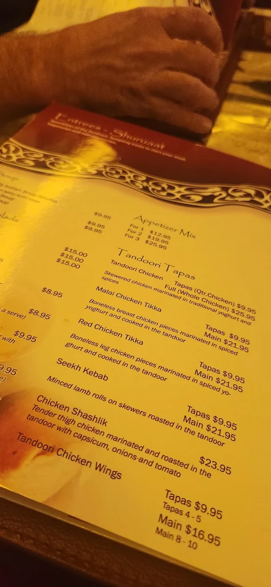 Menu, The Tandoori Place