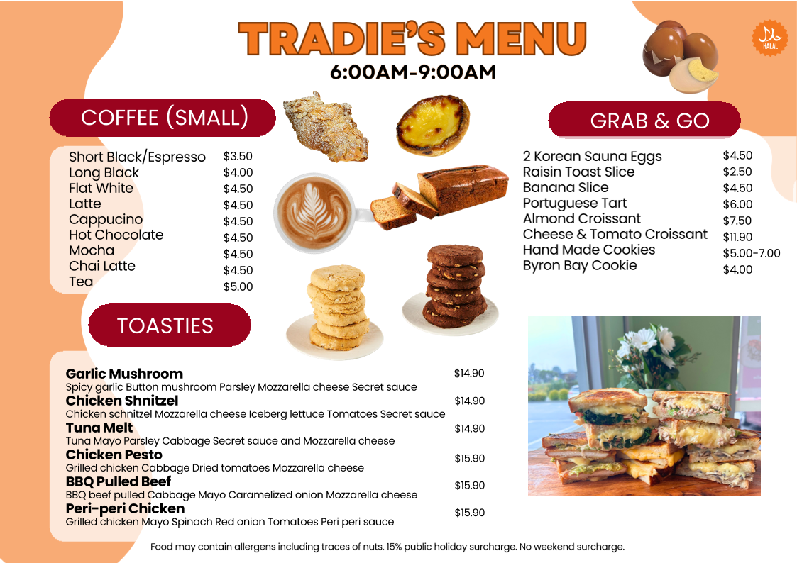 Menu, Chingoo Cafe
