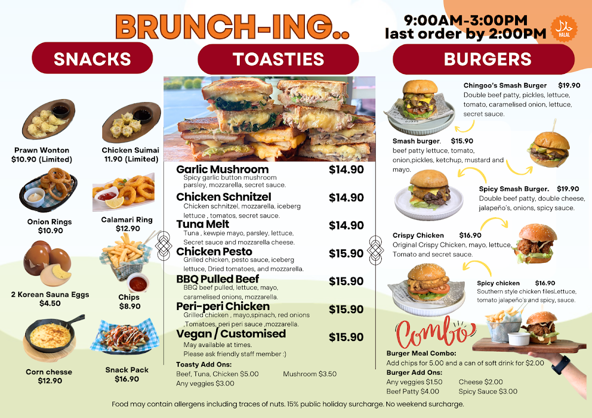 Menu, Chingoo Cafe