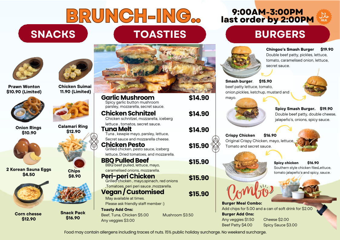 Menu, Chingoo Cafe