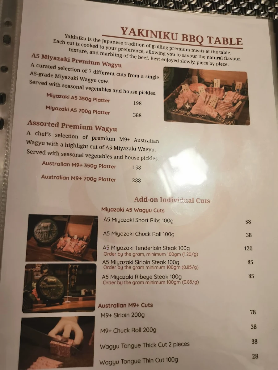 Menu, Izakaya Miyazaki