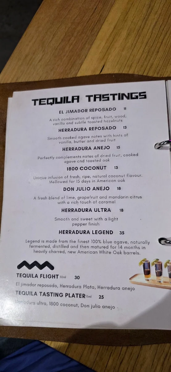 Menu, La Cabra Mexican Mornington